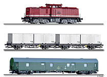 010-01067 - TT - 4-tlg. Zugset „Postzug“ Diesellokomotive BR 115 und 3 Bahnpostwagen mit 20‘ Containern, DR, Ep.